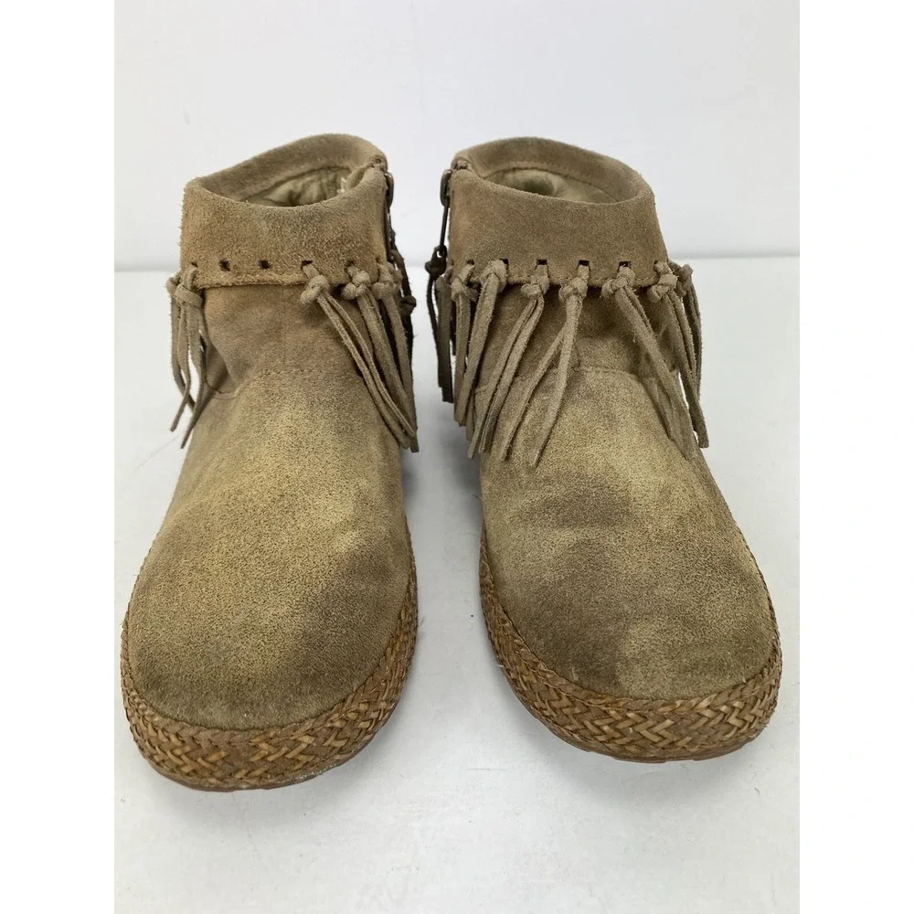 UGG Australia Ankle Boots  Size 6 Booties Shenendoah‎ Beige Fringes